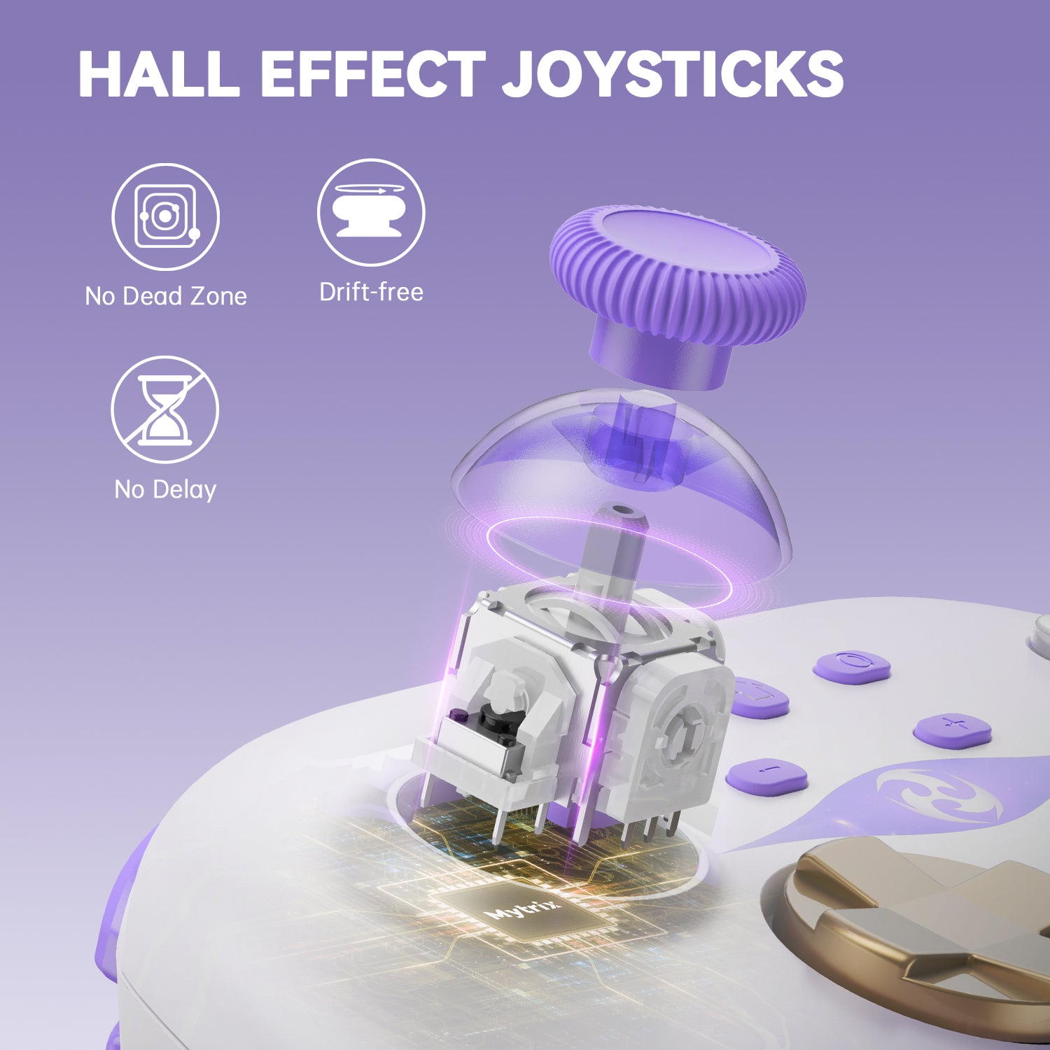 Wireless Game Controller with Hall Effect Joysticks Triggers(No Drift), Bluetooth Gamepad for Nintendo Switch, Windows PC iOS Android Steam with Headphones Jack/Programmable/Turbo/Wakeup Purpel Wireless Game Controller with Hall Effect Joysticks Triggers(No Drift), Bluetooth Gamepad for Nintendo Switch, Windows PC iOS Android Steam with Headphones Jack/Programmable/Turbo/Wakeup Purpel